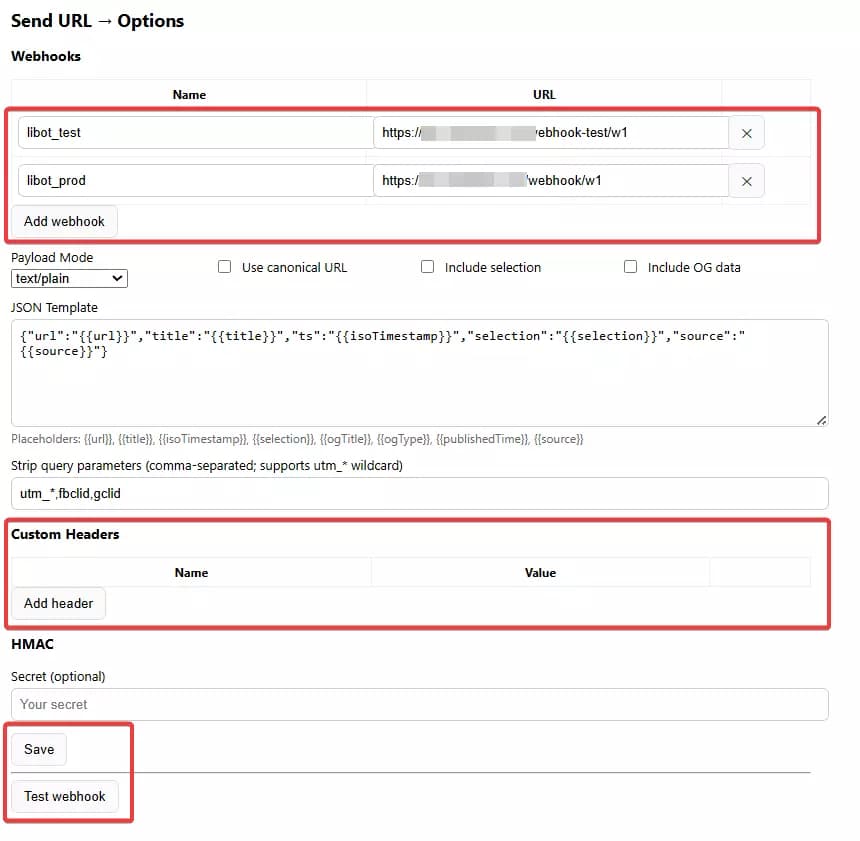 Part 1: LinkedIn bot for lead collection - Setting up one-click URL sending to webhook image17
