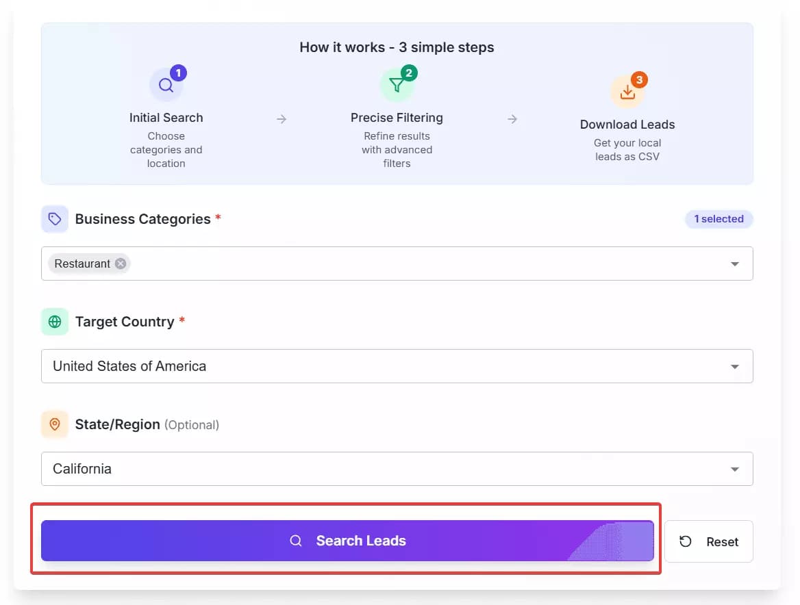 Step 1: Finding leads from Google Maps - How to find leads from Google Maps using Spherescout? image5