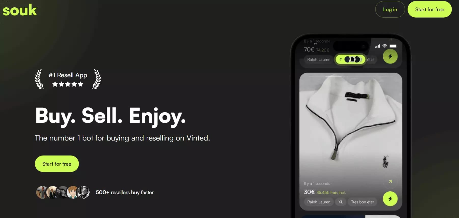 Best Vinted reselling bots - 1. Souk