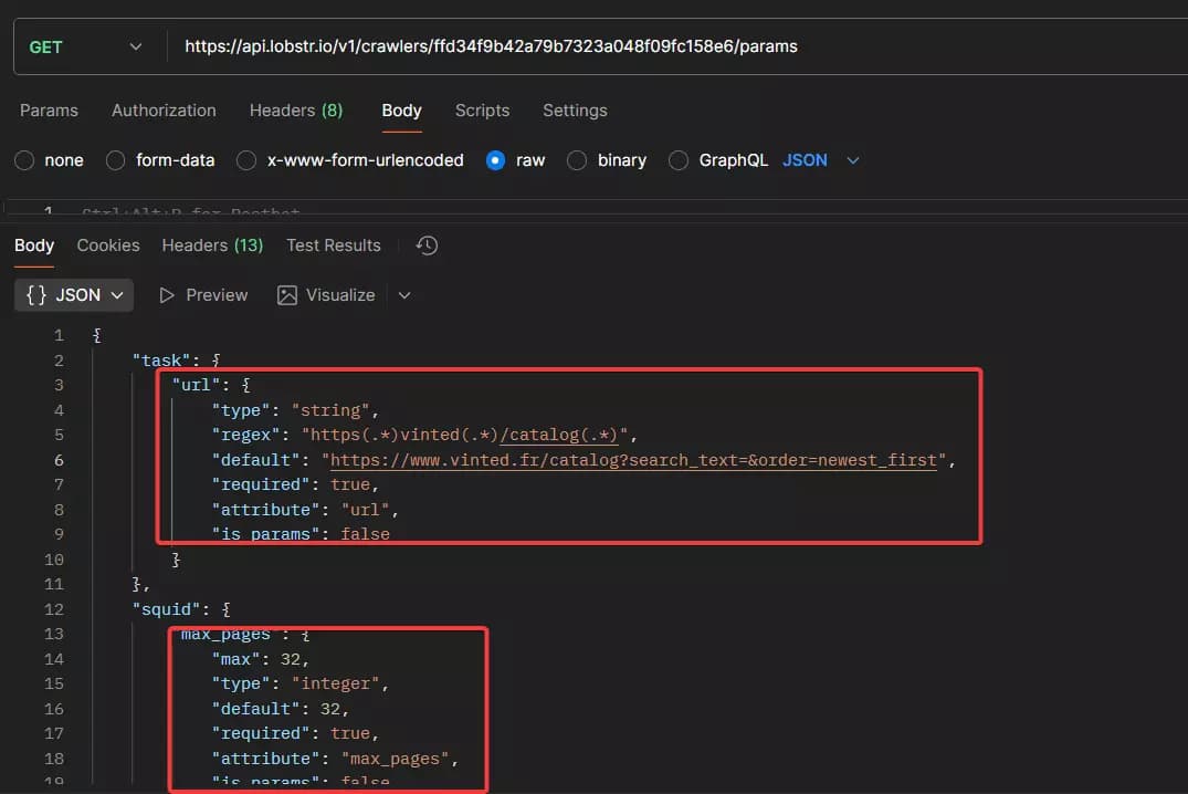 How to use Lobstr.io’s Vinted Product Scraper API? - Update settings image23