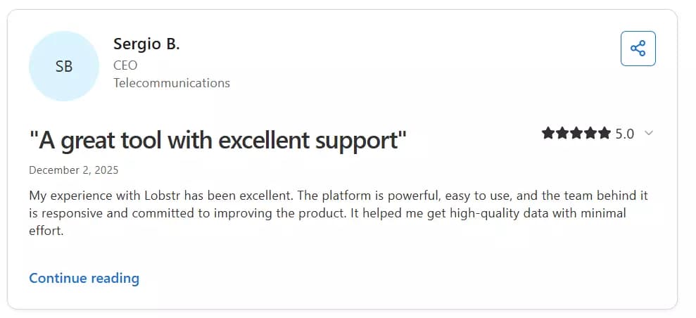 Best TripAdvisor Reviews Scrapers of 2026 - Customer support image18