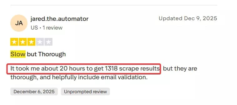 Why you'd need an Outscraper alternative - Speed image9