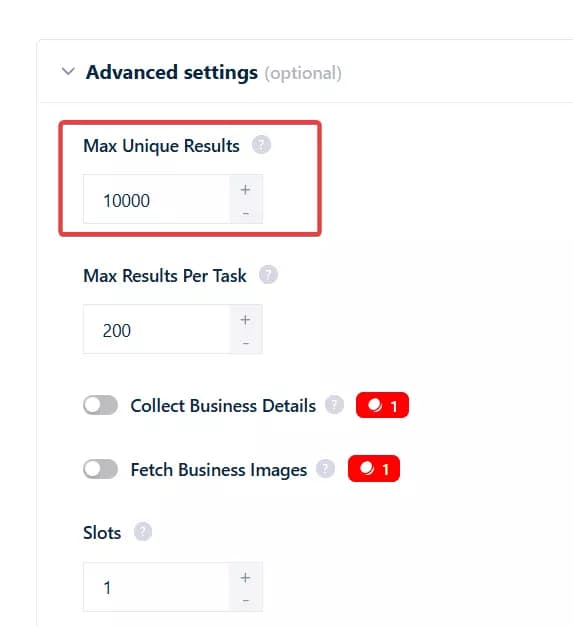 Update #3 – Set Max Results Per Run image6