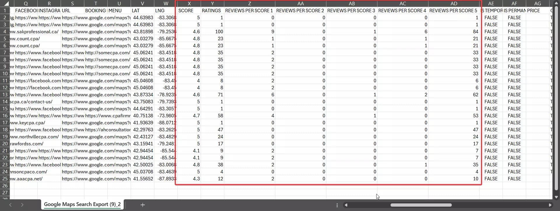 __Update #1 – Smarter Google Maps Search Export__ - __⭐ Review Count per Score__ image2