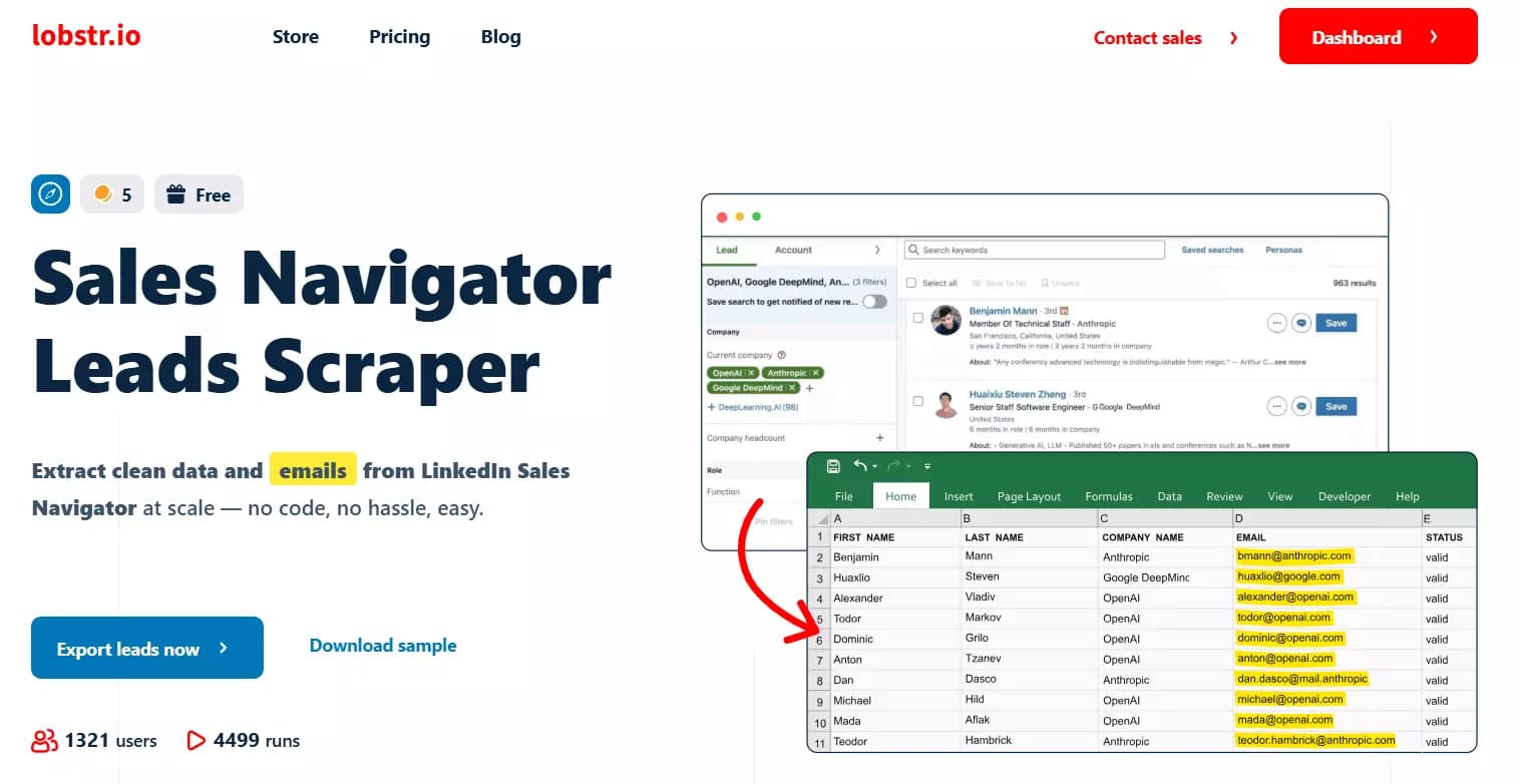How to export followers from any LinkedIn company page - Step 3: Use Lobstr.io to export LinkedIn company page followers to spreadsheet image15