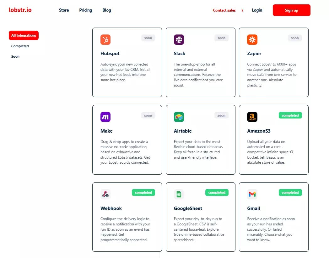 Who needs Lobstr.io alternatives (and why)? - Native integrations