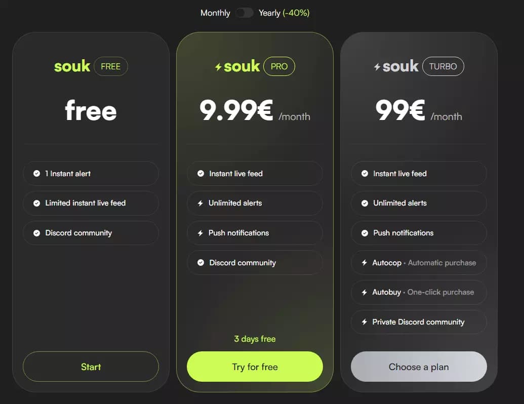 Best Vinted reselling bots - Pricing image13