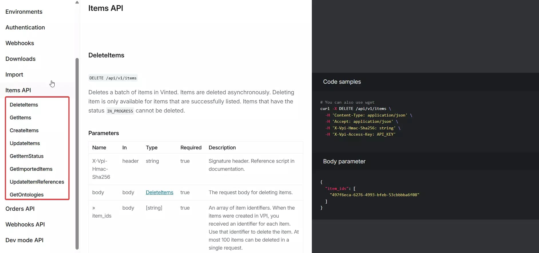 Does Vinted offer an official API? - How to use items API?