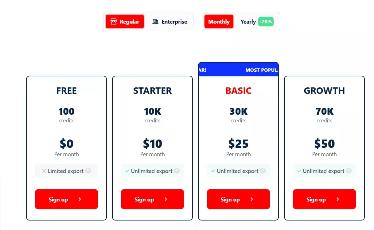 Lobstr.io Vinted Product Scraper API - Pricing