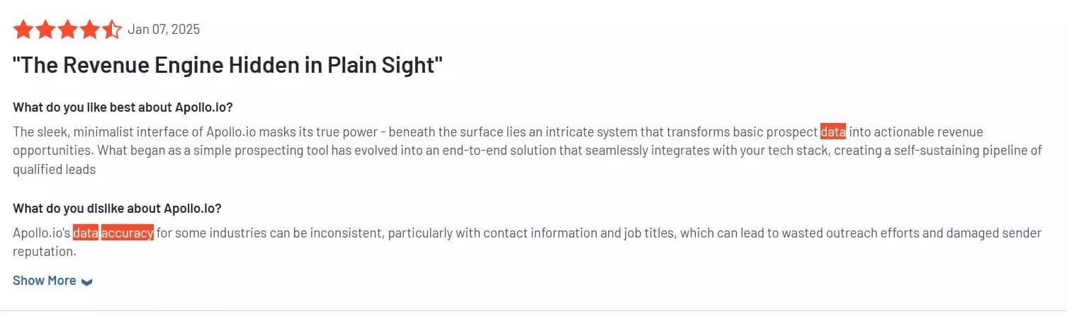 Top 10 B2B data providers - Features image14