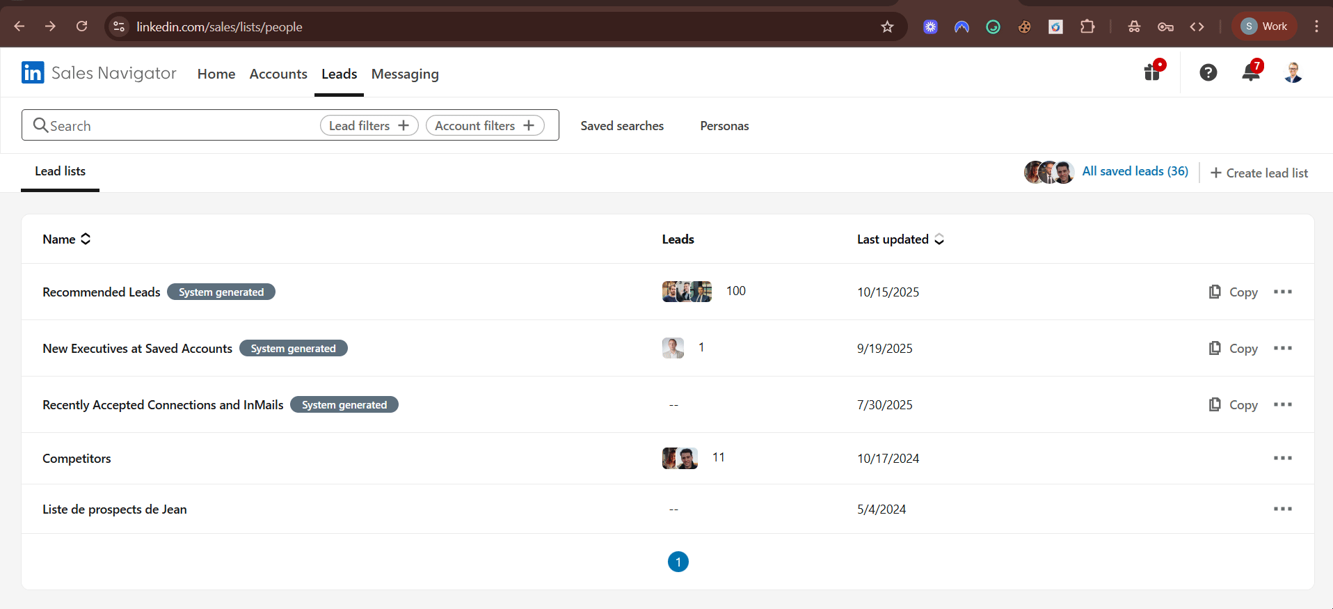 Update #1 – Export Your Saved Leads from Sales Navigator image3