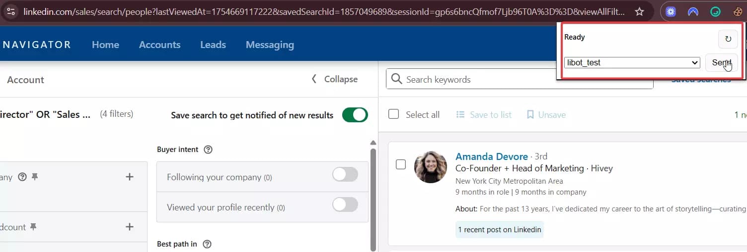 Part 1: LinkedIn bot for lead collection - Setting up one-click URL sending to webhook image18
