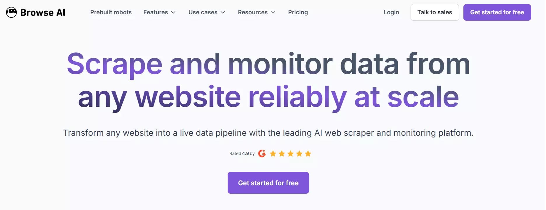Niche Focused Lobstr.io alternatives - 4. BrowseAI