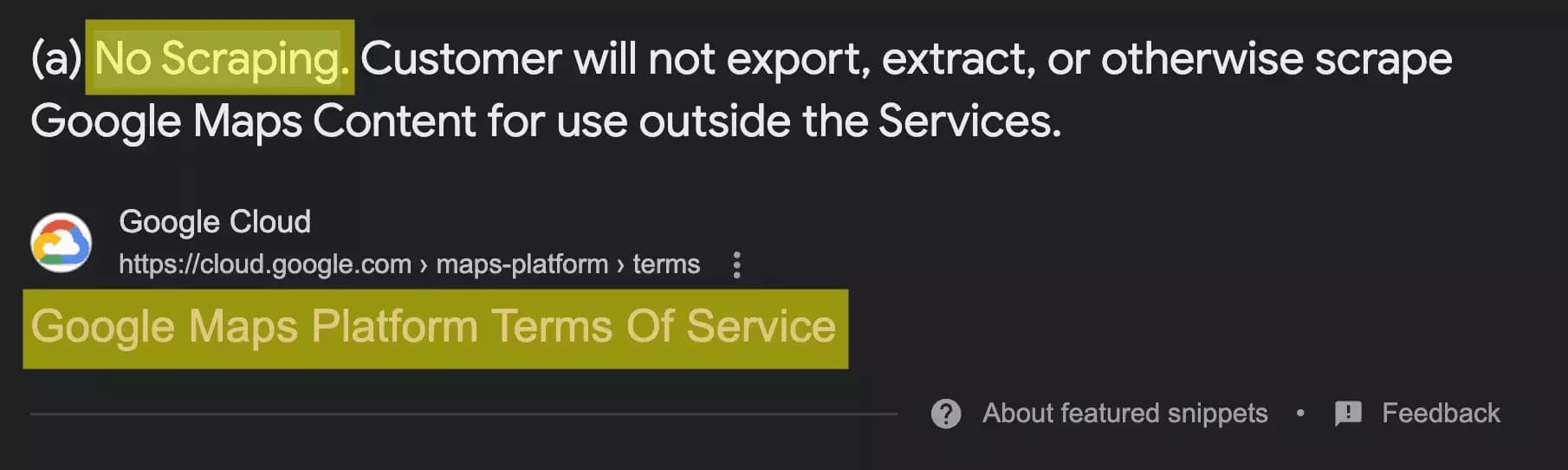 Is web scraping Google Maps legal? - Does Google allow scraping?