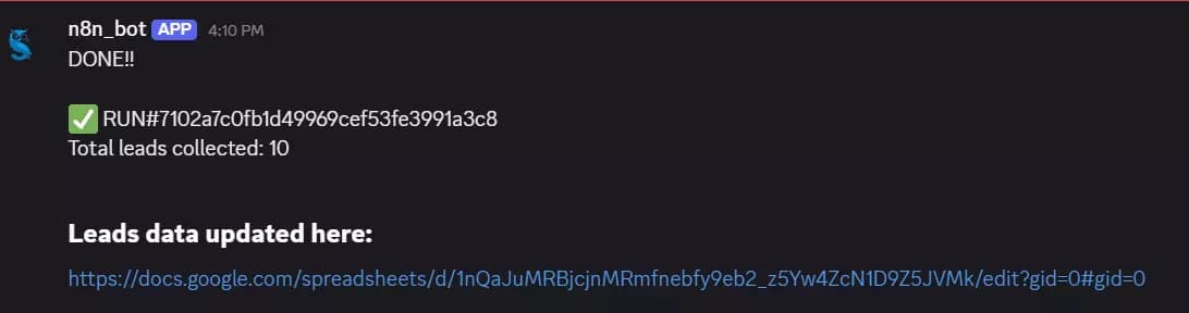 Part 1: LinkedIn bot for lead collection - Building the lead collection workflow image26