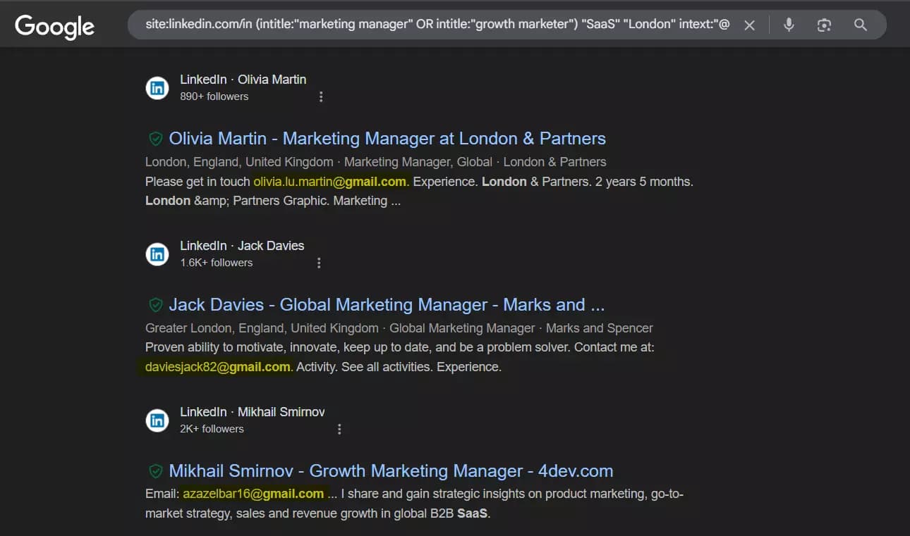 How to do LinkedIn X-Ray Search? - How to create LinkedIn Xray search strings with Boolean operators? image12