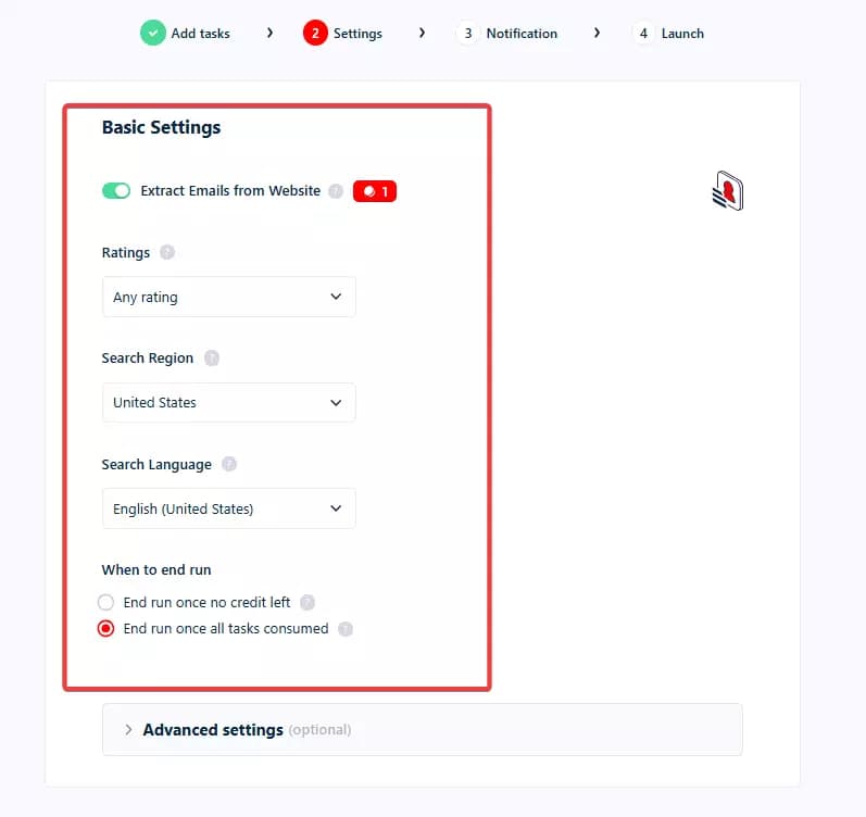 How to scrape Google Maps using lobstr.io (no coding needed) - 3. Adjust behavior