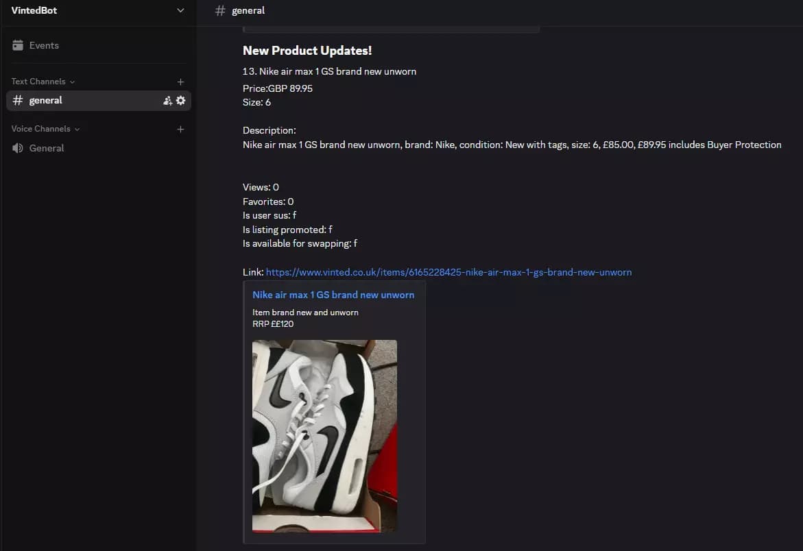 Building an AI Agent to automate Vinted Reselling - Getting new product updates image30