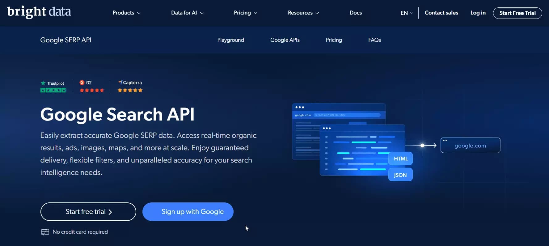 5 Best Google rank tracking APIs compared - 2. Bright Data