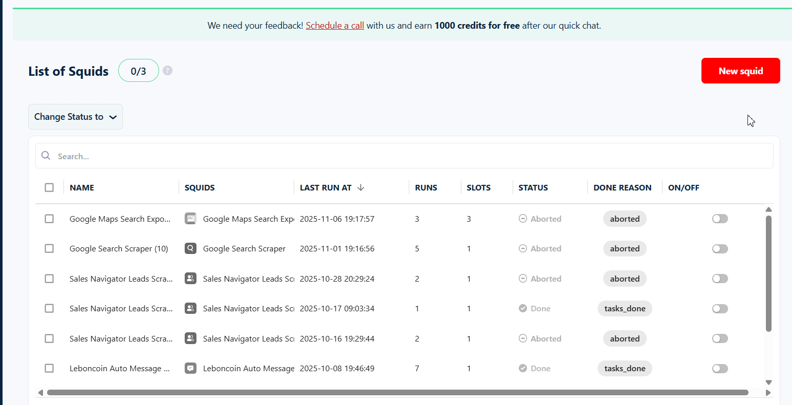 How to scrape Google Maps using lobstr.io (no coding needed) - 1. Create Squid