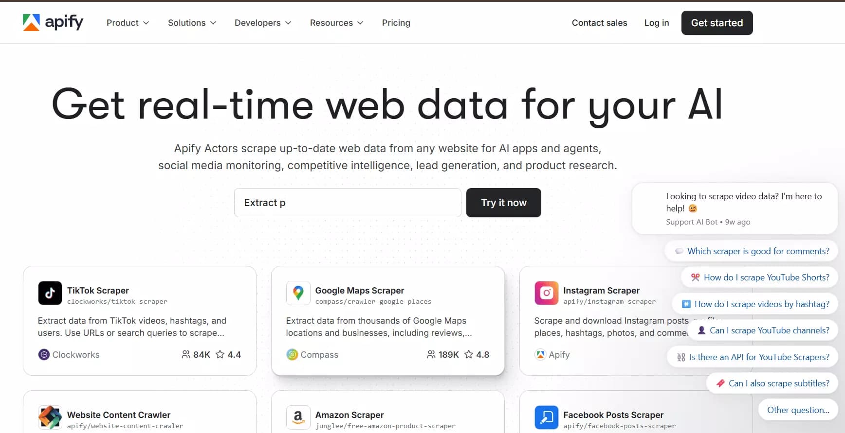 6 best Lobstr.io alternatives - 2. Apify