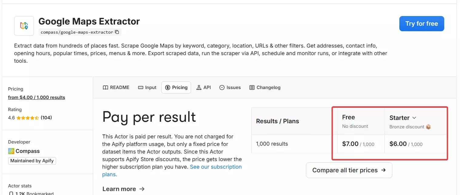 6 best Lobstr.io alternatives - How much does Apify cost? image35