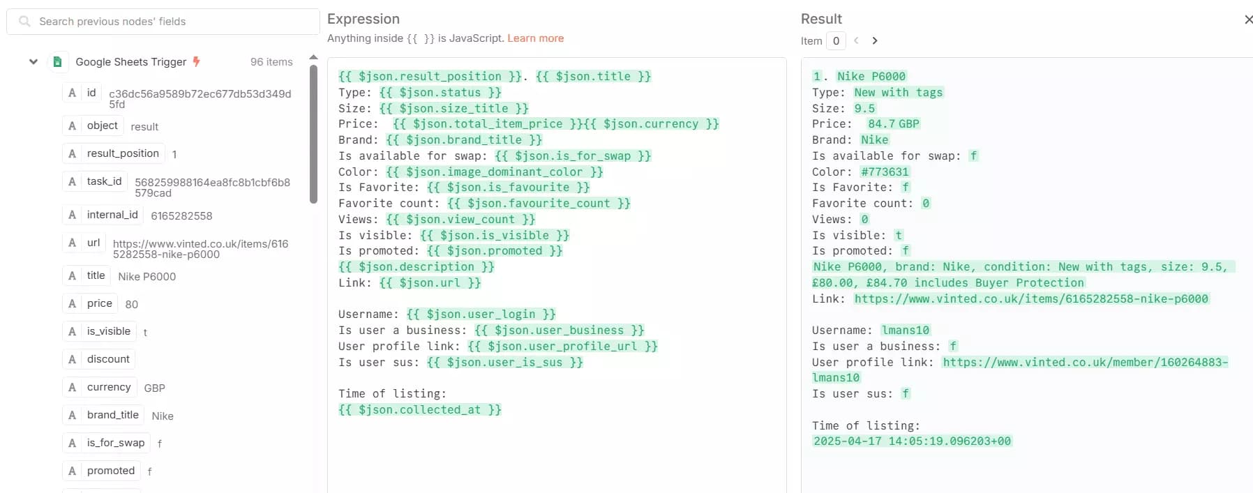 Building an AI Agent to automate Vinted Reselling - Configuring AI agent image35