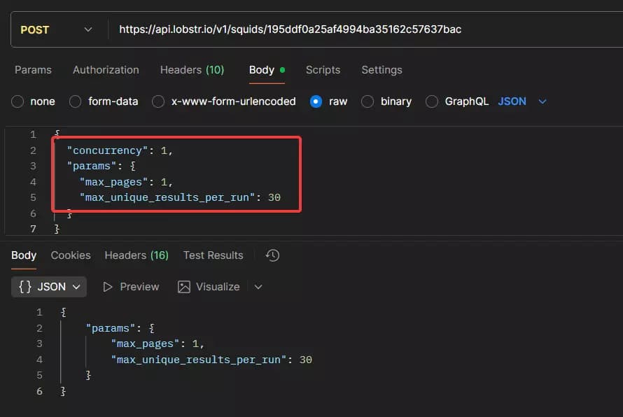 How to use Lobstr.io’s Vinted Product Scraper API? - Update settings image24