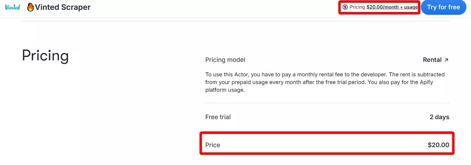 Best Vinted product scraping bot - Apify image8