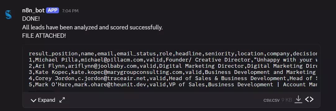 Part 2: LinkedIn bot for lead qualification and scoring - How to use this bot image34