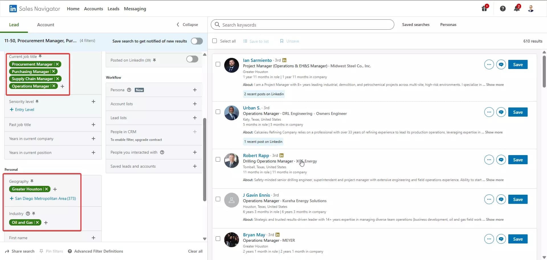 How to use LinkedIn Sales Navigator for manufacturer lead generation? - How to find leads using LinkedIn Sales Navigator? image23