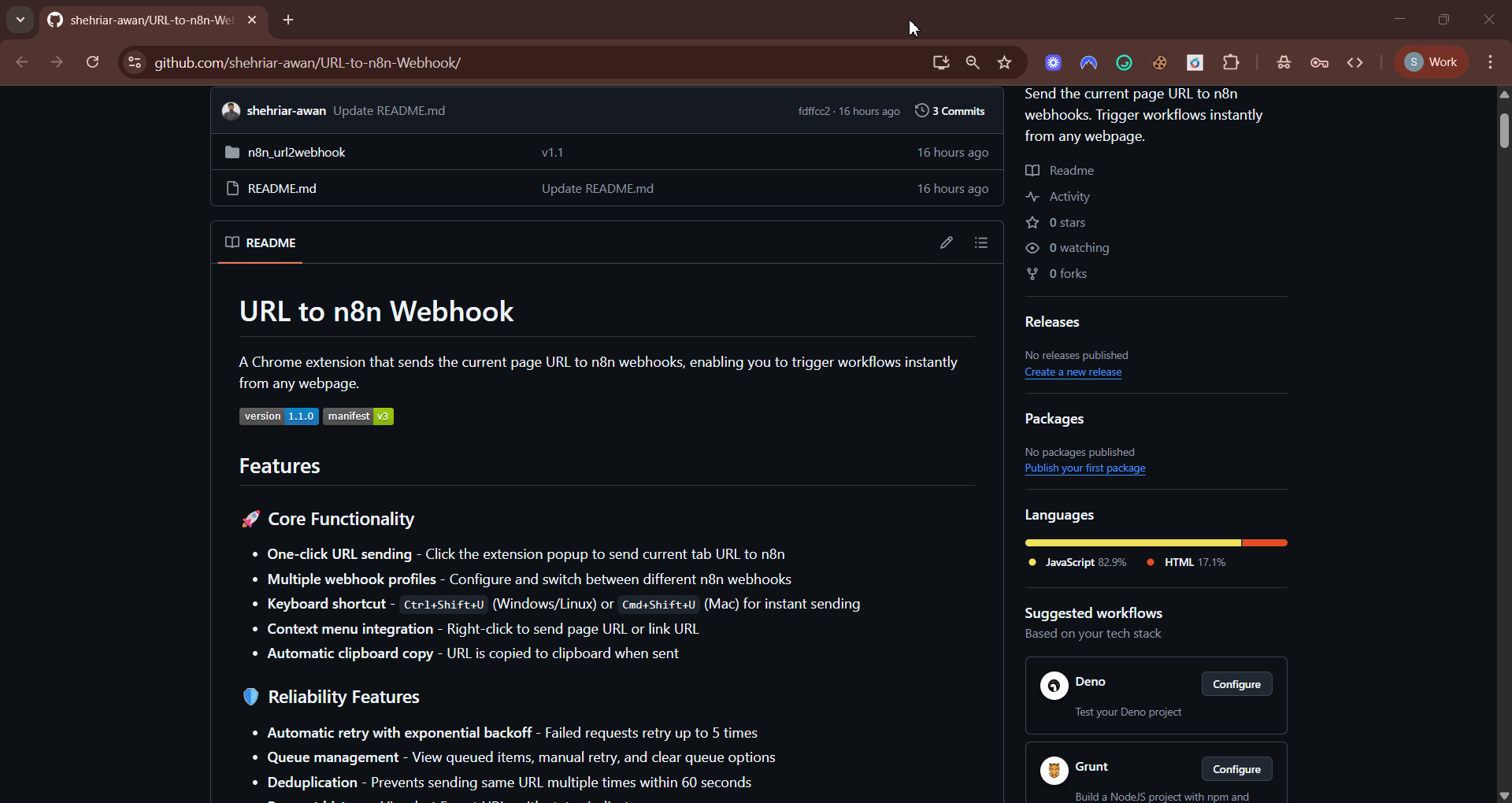 Comment j’ai construit le bot Leboncoin Auto Message Sender ? - 2. Extension Chrome “n8n webhook” image7