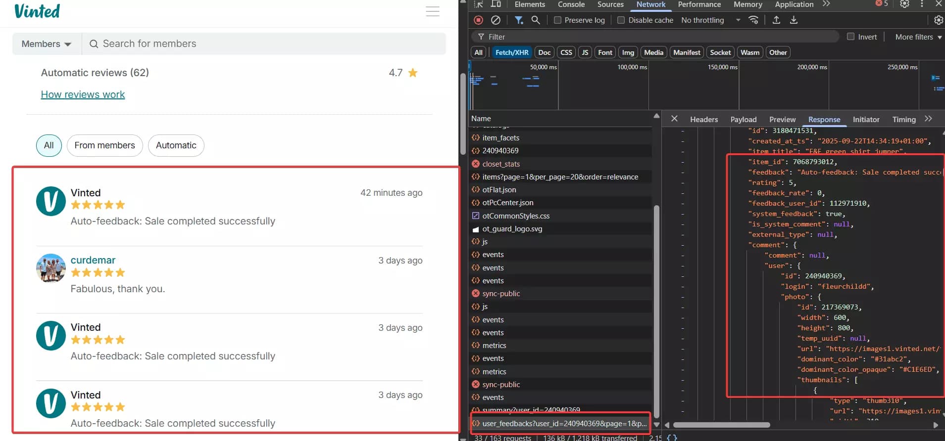 How to use Vinted’s internal API for data collection? image13