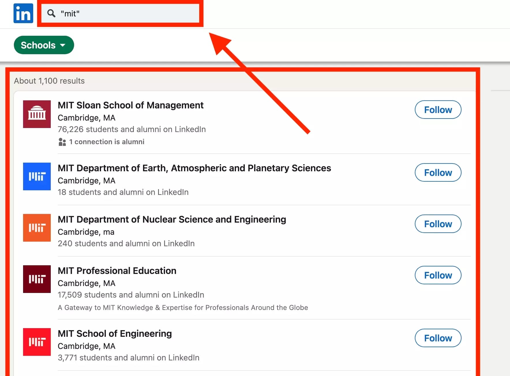 linkedin school search results example - image12.png
