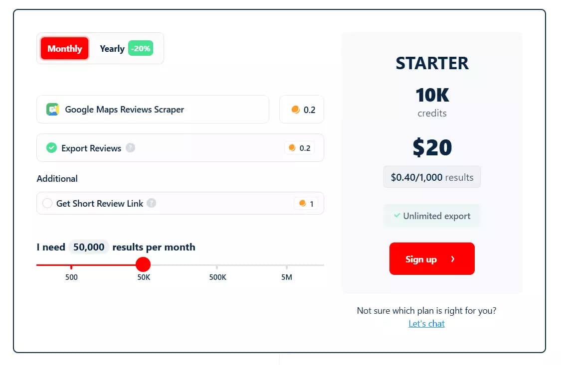 The Alternative: Lobstr.io Google Reviews API - Pricing