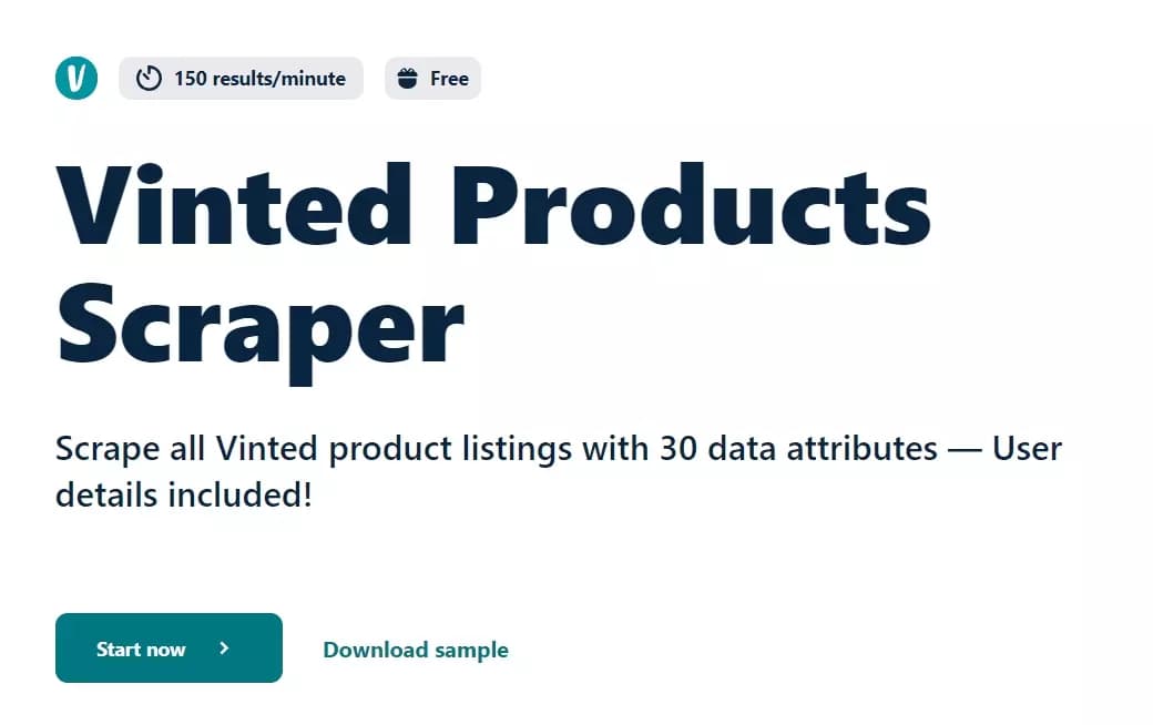 Vinted products scraper