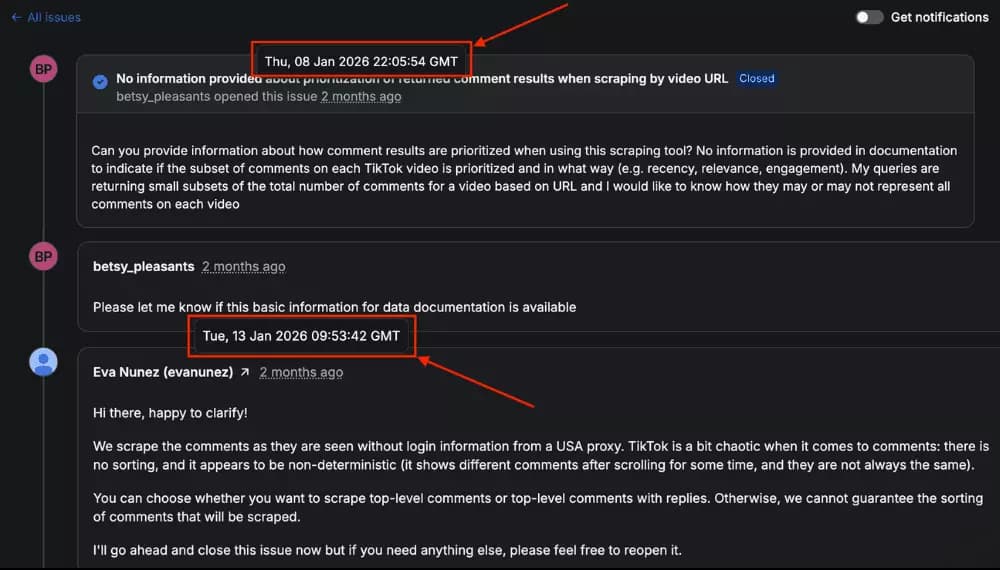 Apify ticketing system for technical support issues