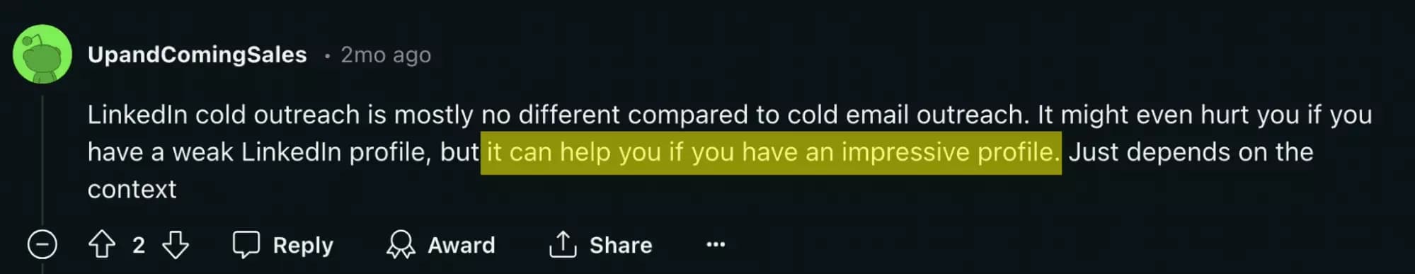 build an impressive linkedin profile reddit - image2.png