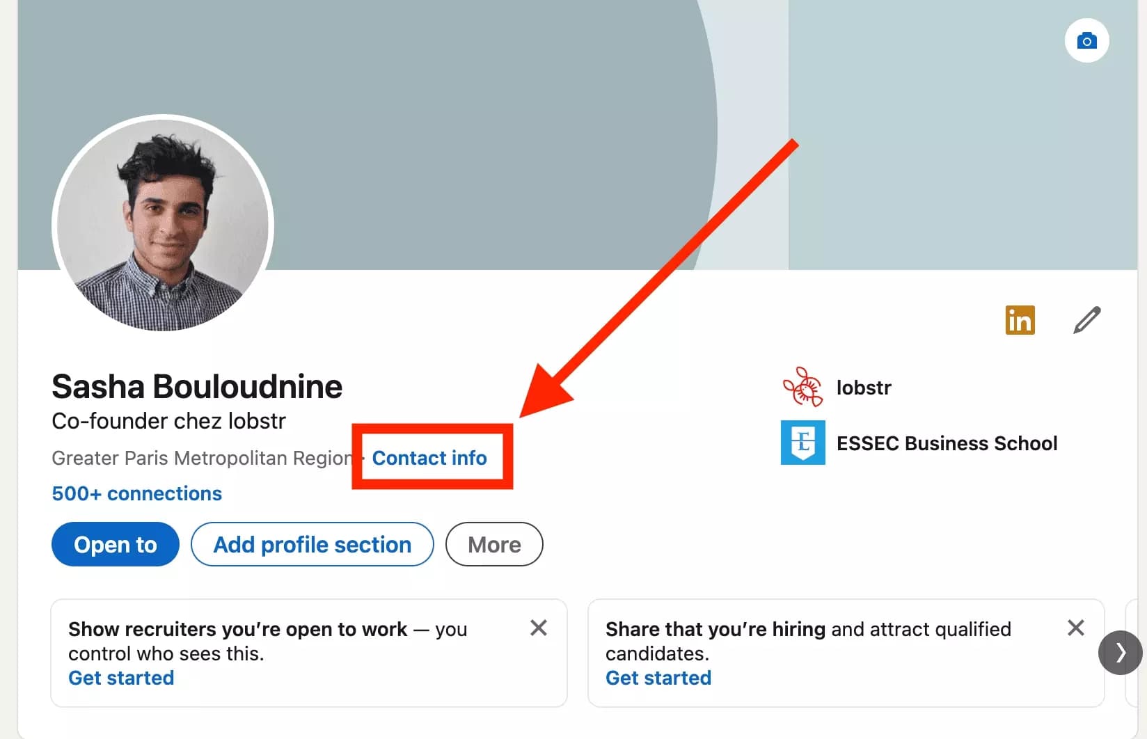 click on contact info linkedin profile page - image20.png