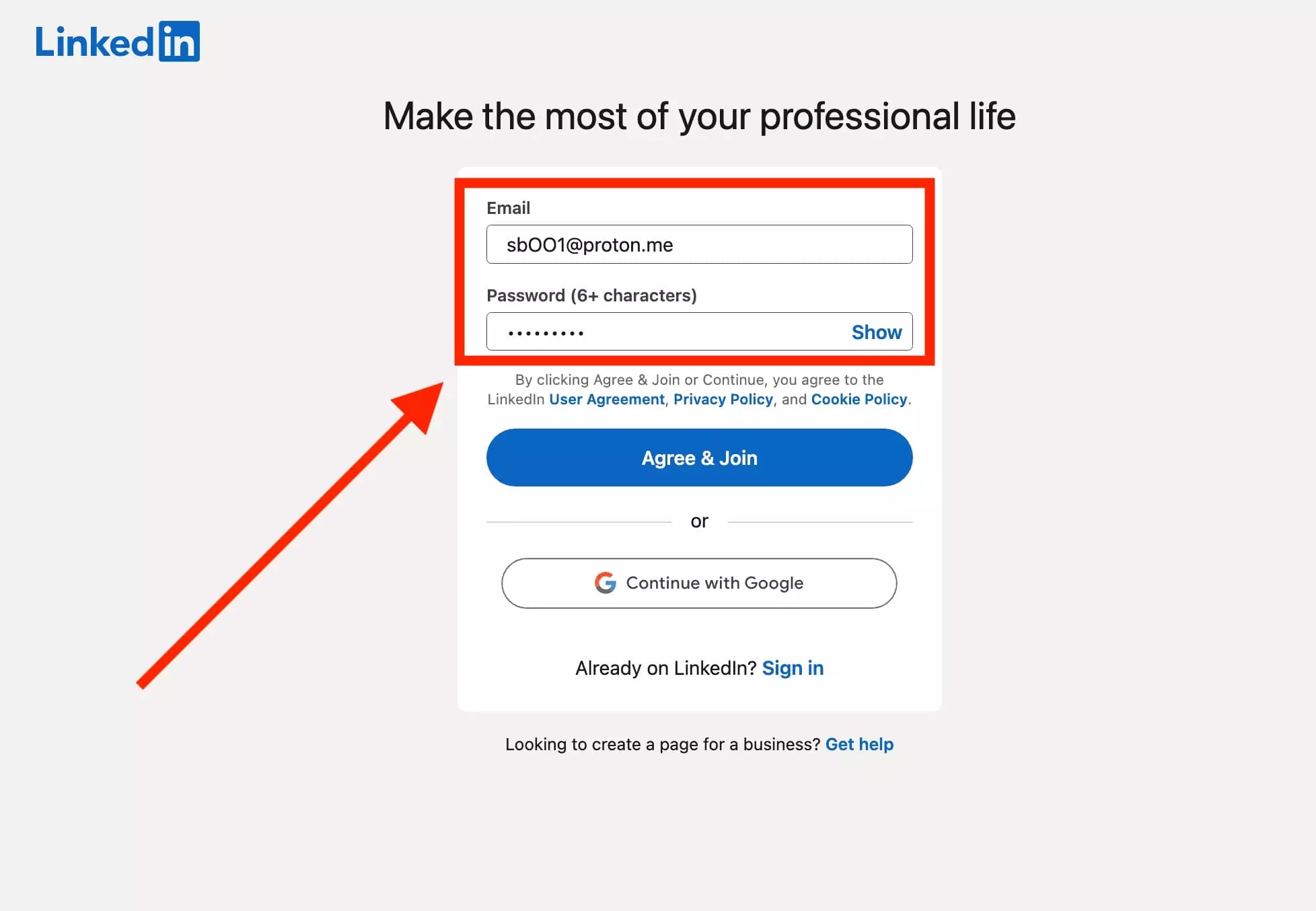 create a linkedin burn account with proton mail - image19.png