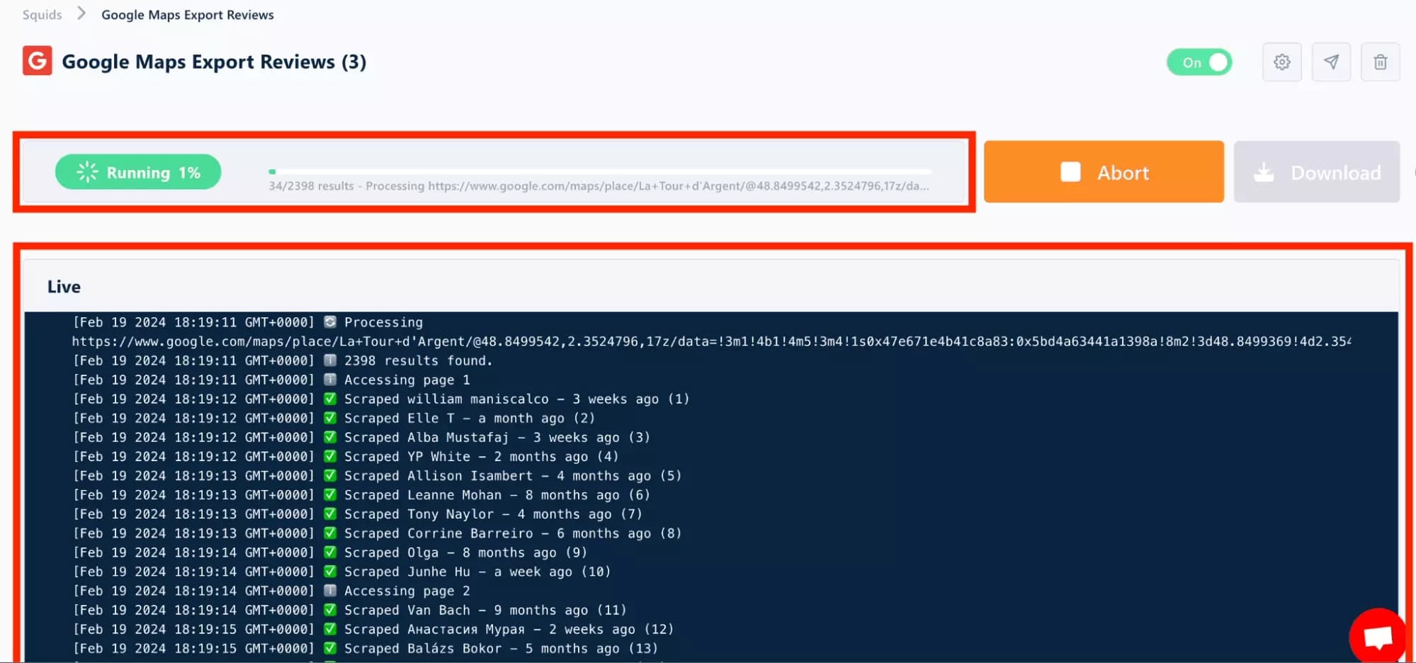 google maps reviews scraper console lobstr - image34.png