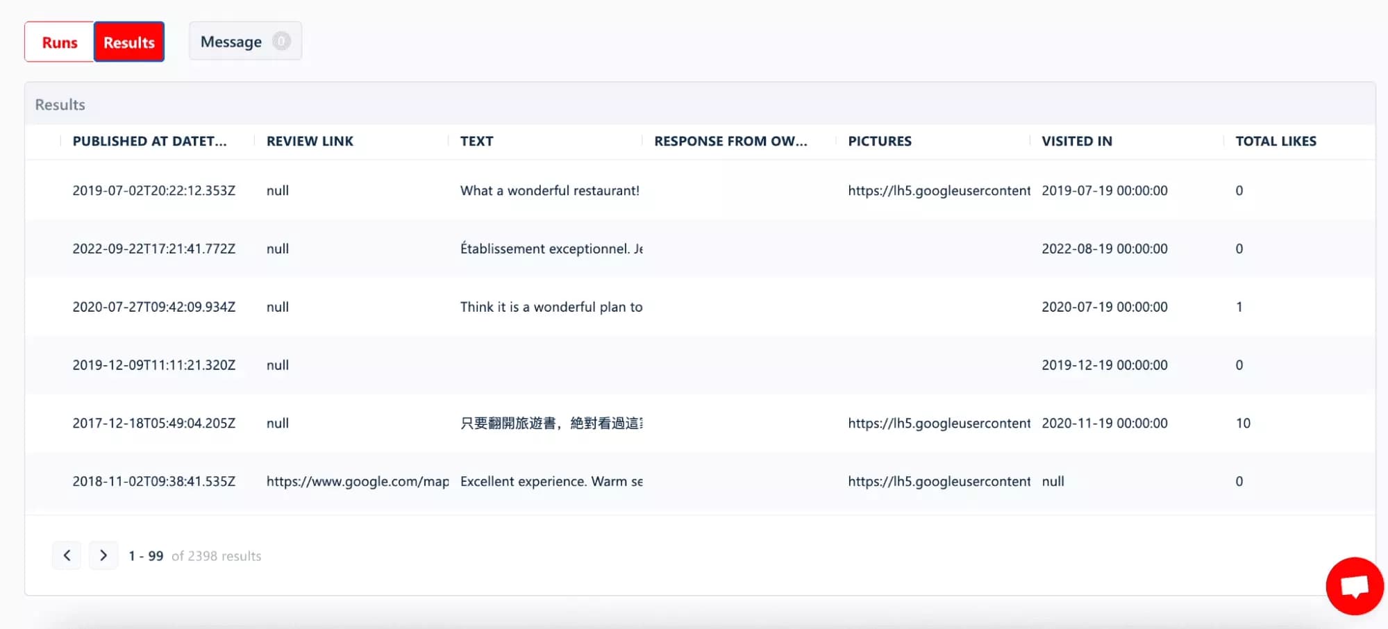 google maps reviews scraper lobstr results table - image25.png