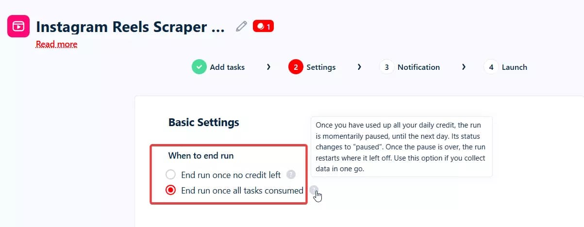 How to scrape Instagram Reels using Lobstr.io? - 3. Settings image16