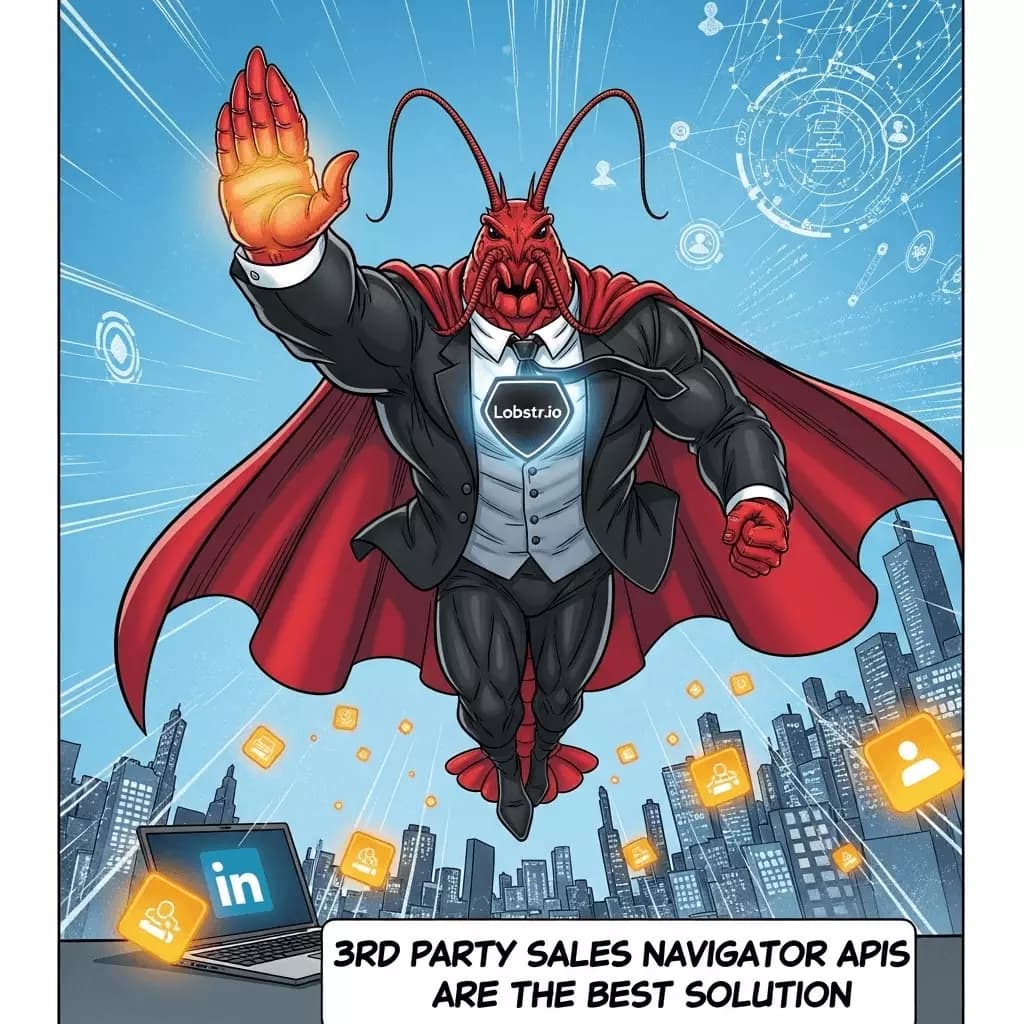 Are there any other ways to access Sales Navigator data via API? - 2. 3rd-party Sales Navigator APIs image18