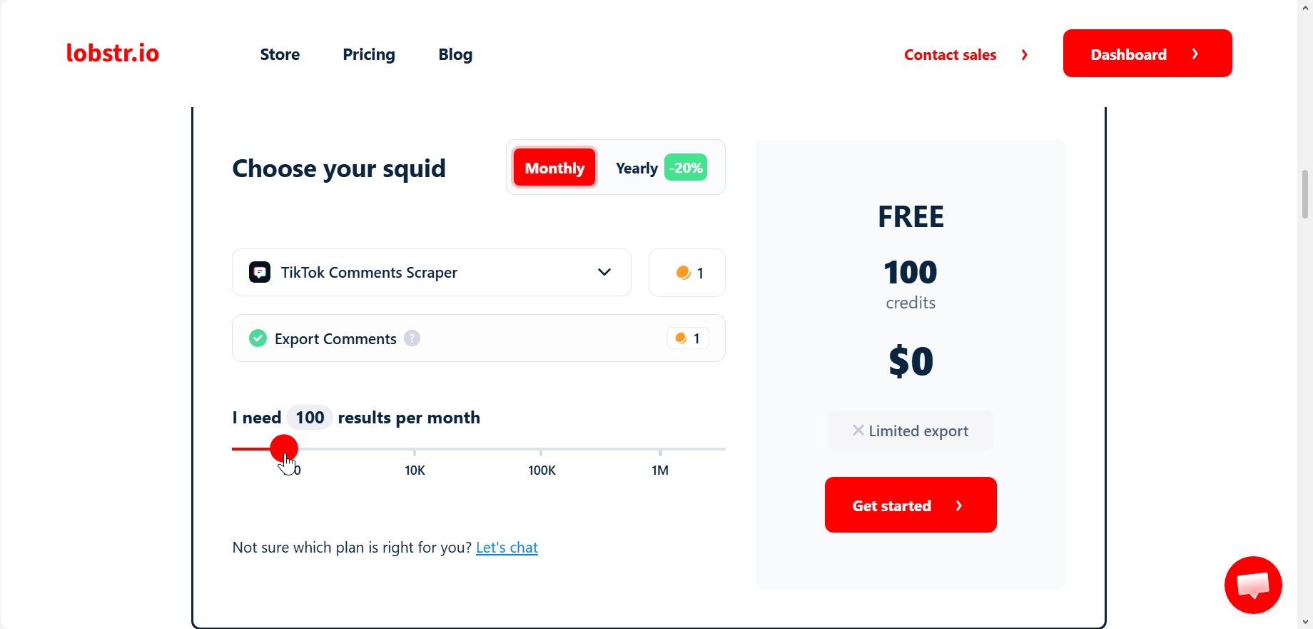 Pricing comparison across TikTok comment scraping tools