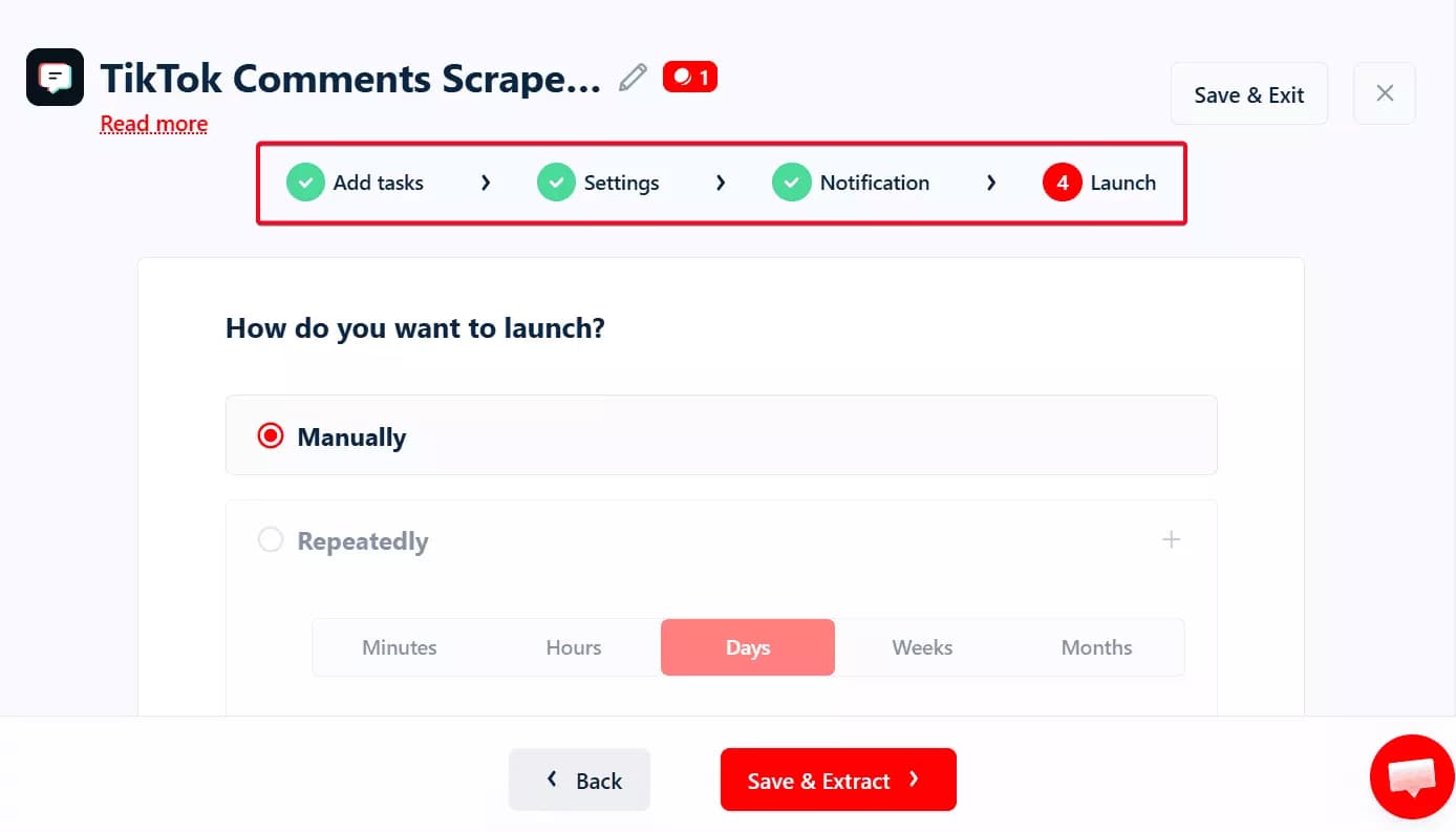 lobstr.io 4-step scraping workflow