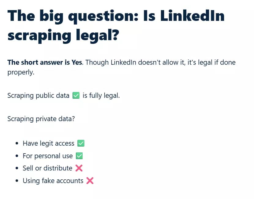 Is scraping LinkedIn legal?