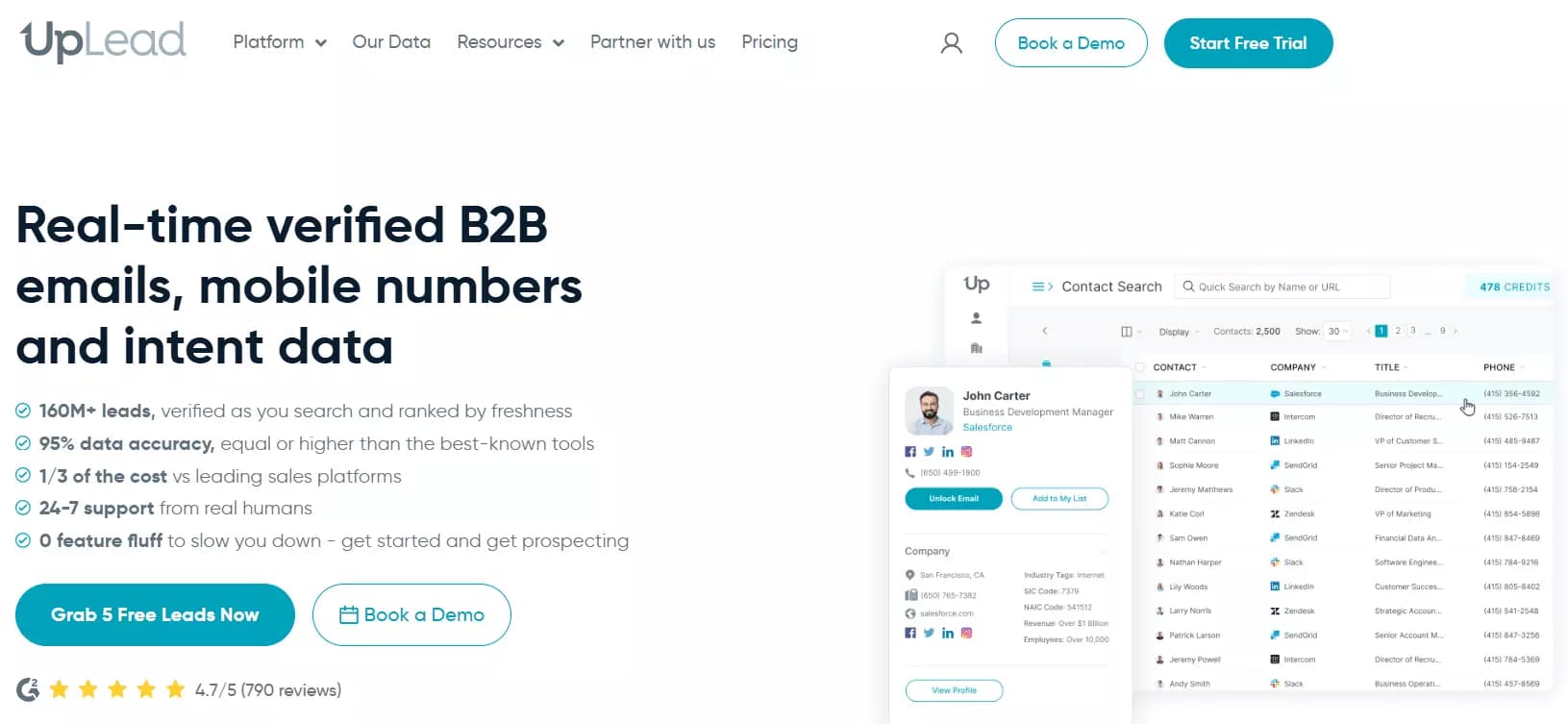 5 Best ZoomInfo alternatives and competitors - 4. UpLead