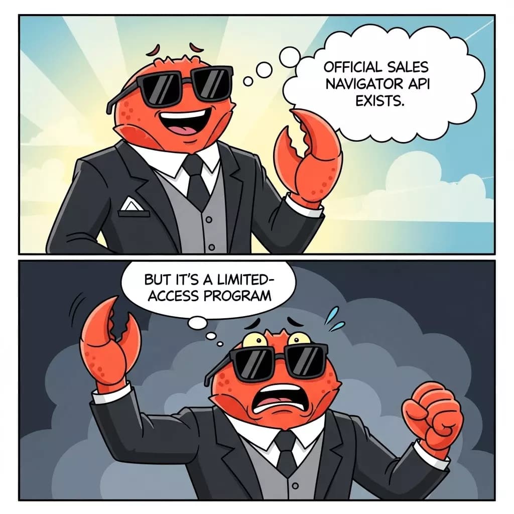 Is there an official LinkedIn Sales Navigator API?