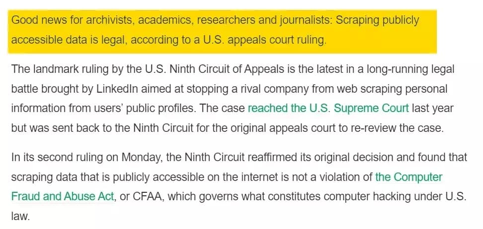 Is scraping Instagram Reels legal? - Is scraping public Instagram Reels legal? image6